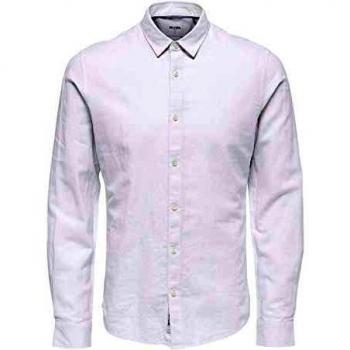 Only & Sons Onscaiden LS Solid Linen Shirt Camisa, Blanco