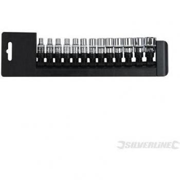 Juego de llaves de vaso 0,64 cm métricas 13pce 4-14 millimeter
