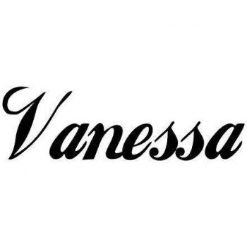 Vinilo adhesivo con el texto Vanessa