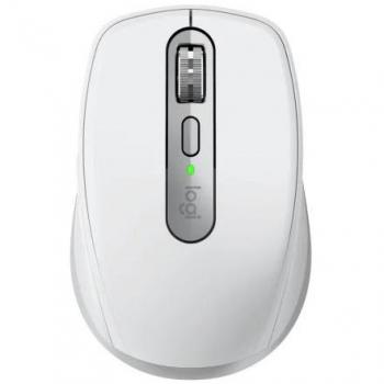 Logitech MX Anywhere 3S Mouse Inalámbrico para Negocios, Derecho, Bluetooth y RF, Laser 8000 DPI, Gris Claro