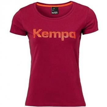 Kempa Graphic T-Shirt Women Camiseta De Balonmano para Mujer, Rojo Oscuro, XXL