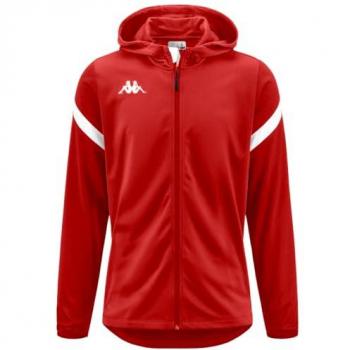 Sudadera para hombre Kappa Dolve roja y blanca, talla M