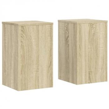 vidaXL Plant Stands 2 pcs Sonoma Oak 30x30x50 cm Engineered wood