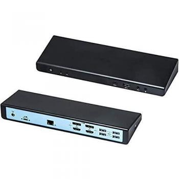 i-tec USB 3.0/USB-C 5K/2x 4K Docking Station 2X HDMI 2X Display Port 1x GLAN 5X USB-A 3.0 1x Audio/Micrófono K-Lock 85W Power Delivery para Windows MacOS Thunderbolt 3 Compatible