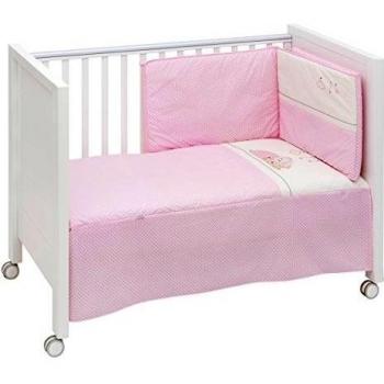 Cambrass Dormy - Juego de colcha I/V y protector, para cunas de 60 x 120 cm, color rosa