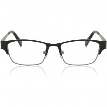 Gafas Recetadas para Hombre - Montura Completa Rectangular de Metal Negras - Gafas Anti-Azules - SmartBuy Collection
