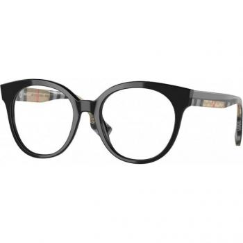 Burberry BE2356 Jacqueline Col. 3942 Women's Eyeglasses Round Black Size 51 (Frame Only) - Blue Light Block Available