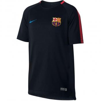 Nike BRT SQD SS Camiseta Línea FC Barcelona, Niños, Negro