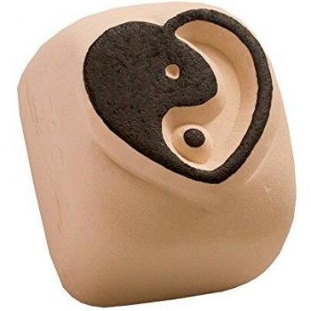 Piedra de Tatuaje Temporal Corazón Yin Yang Resistente al Agua