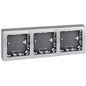 Simon - 73630-63 marco 3 elementos s-73 aluminio Ref. 6557363161