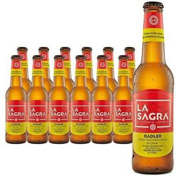La Sagra Radler. Cerveza Radler con limón alc. 2,6% Vol. Caja con 12 botellas de 330 ml