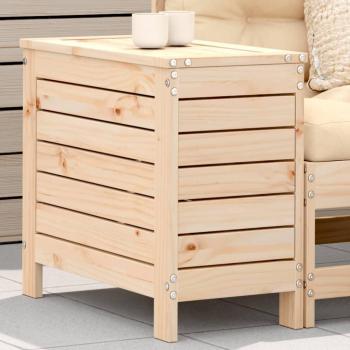 Reposapiés de jardín de madera maciza de pino 62x31,5x52 cm Marrón