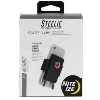 Nite Ize Squeeze Magnetic Phone Mount Clamp for Cars, Black/Gray