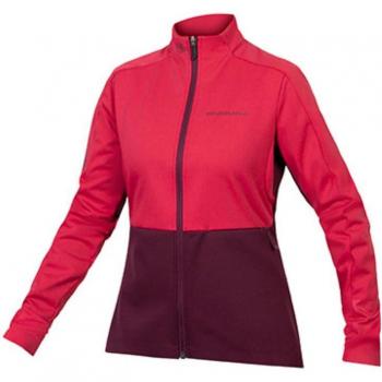 Chaqueta de ciclismo Endura Windchill II para mujer, color rojo berenjena, talla M