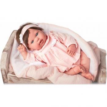 Muñeca Reborn Arias Valentina 45 cm con Manta y Peluche