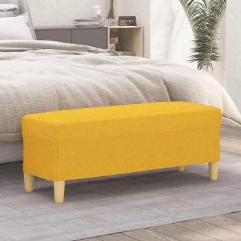 Banco de tela amarillo claro 100x35x41 cm