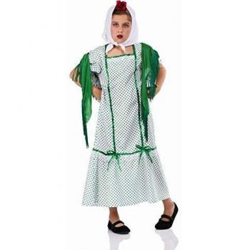 Disfraz de Chulapa Madrileña Verde para niña