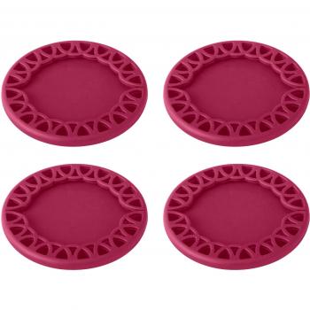 Vigar Maid Pack de Posavasos para Copa Acero y Silicona Turquesa 8.5x8.5x0.6 cm pack de 4