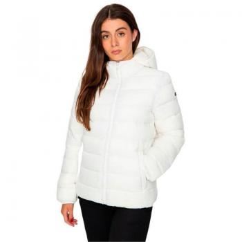 Chaqueta Champion Hooded Polyfilled Legacy Blanco Mujer (modelo 116867-Way)