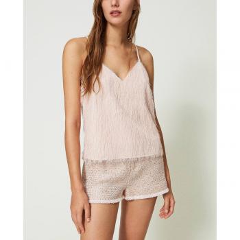 Top TWINSET Woman color Pink - Size: 44 - female