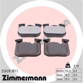 Pastillas de freno ZIMMERMANN 25028.181.1
