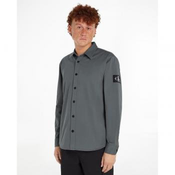 Calvin Klein Jeans Relaxed Fit Gray Denim Shirt for Men, Size S