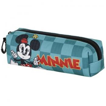 Estuche Portatodo Redondo Minnie Mouse Disney 22x9cm, Producto Oficial Escolar Para Niños y Niñas