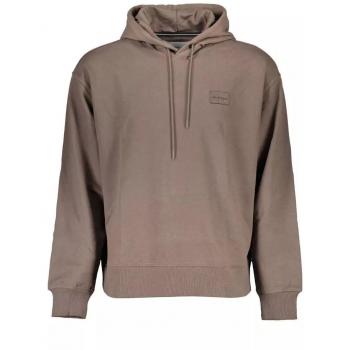 Sustainable XL Brown Cotton Hooded Sweatshirt for Men