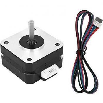 17Hs4023 Motor Paso A Paso, 0.7A 12V Nema 17 Motor Paso A Paso Cable de 4 derivaciones Suministros Eléctricos Para Impresora 3D