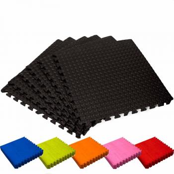 Esterilla protectora para suelo »PuzzleUp« / esterilla para deportes, entrenamiento, ejercicios, esterilla para yoga / Protección para suelo perfecta consistente de 6 elementos de encaje de 60 x 60 x 1,2 cm