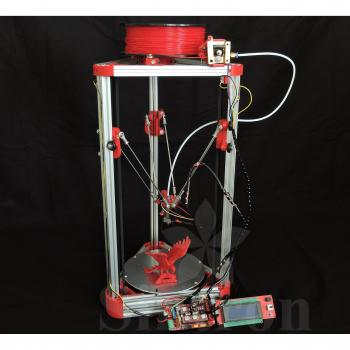 Sintron] Ultimate Impresora 3d Kossel Mini Full Kit completo con nivel de Auto + Hotend Bowden + MK8Extrusora + RAMPS 1.4+ LCD2004+ Mega 2560+ A4988+ NEMA 17Motor + endstop + redondo aluminio MK3Heatbed + filamento para RepRap Rostock Delta