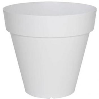 Maceta Wellhome Ale-X 40cm Blanca - Resistente y Reciclable, Ø40x35 cm