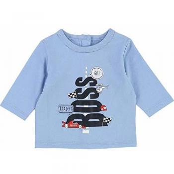 BOSS - Camiseta de Manga Larga - para niño Azul Claro 74 cm