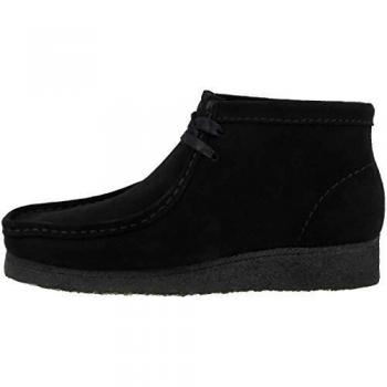Botines de piel ante negro Clarks Originals Wallabee para mujer, talla 40