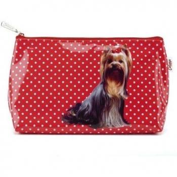catseye - Neceser (U. Neceser - Yorkshire Terrier sobre rojo lunares