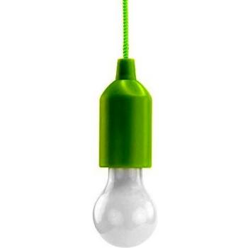 Luz LED Portátil HyCell Pull-Light PL1W Verde con Interruptor de Cuerda, 25 lm, Batería AAA