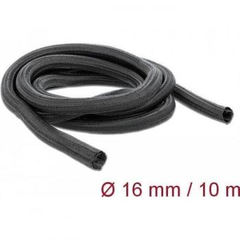 Manga Trenzada Autocerrable 10 m x 16 mm - Color Negro