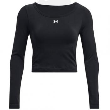 Camiseta de Entrenamiento Sin Costuras de Manga Larga Under Armour para Mujer - Negro - Talla XS