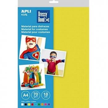 APLI Kids - Bolsa tela para disfraces Dressy Bond A4 multicolor, 18 hojas