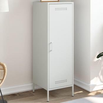Armario Aparador de Acero Blanco 36x39x113 cm