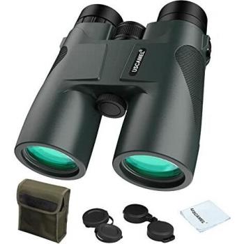 USCAMEL Prismáticos 10x42, de Gran Diámetro Resistentes al Agua, con Cuerpo de Espejo metálico, Película Verde, Alta Definición y Gran Potencia