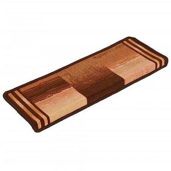 Alfombrillas de Escalera Autoadhesivas 5 uds marrón 65x21x4 cm