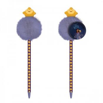Bolígrafo con pompón Wish upon a Star - Bolígrafos para niñas y niños, diseño de pompón de estrella, producto oficial Disney