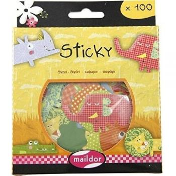 Maildor 14,5 x 12 x 0,7 cm de plástico Sticky Sabana adhesivo, 100 unidades)
