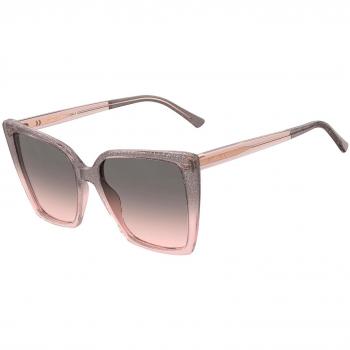 Jimmy Choo Cat Eye Womens Nude Glitter Grey Fuchsia Lessie/s - Pink - One Size