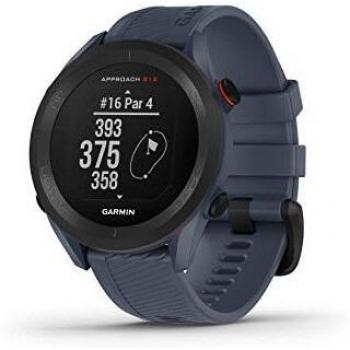 Garmin Approach S12, Reloj para Golf, campos mundiales preinstalados, Bluetooth y resistente al agua, Gris