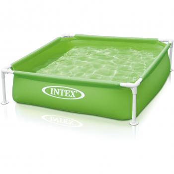 Piscina Cuadrada Rosa Mini Frame de Estructura Resistente 122x122x30cm