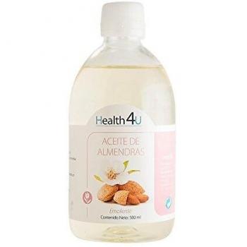 Health4U Aceite De Almendras Dulces - 100% Puro, Natural, Prensado En Frío Equilibra La Piel, Hidrata Cabello, Cuerpo Y Uñas Aceite Esencial Para Masajes Bote, 500 Mililitro
