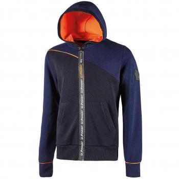 Felpa Impermeable U-Power Jupiter Azul Profundo con Cremallera y Capucha Ajustable Talla XXL