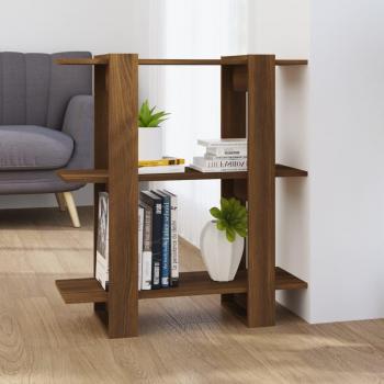 Librería/partición de Roble Marrón 80x30x87 cm